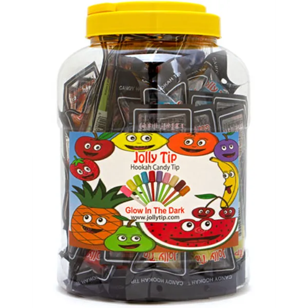 Jolly Tip Flavored Hookah Mouth-tips Jar 50 Flavors