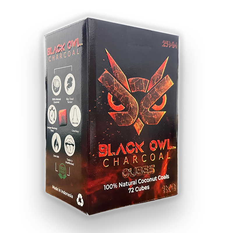 Black Owl 25mm 72 Charcoal Cubes 1KG