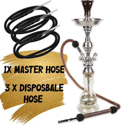 4 Hose Traditional Egyptian Hookah with Bag