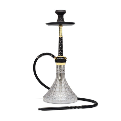 BYO Hookah Gemini X 5034 Modern Hookah with Sleek Design and Durable Glass Base

