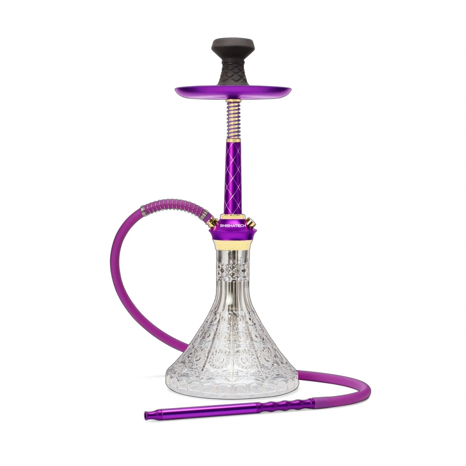 BYO Hookah Gemini X 5034 Modern Hookah with Sleek Design and Durable Glass Base

