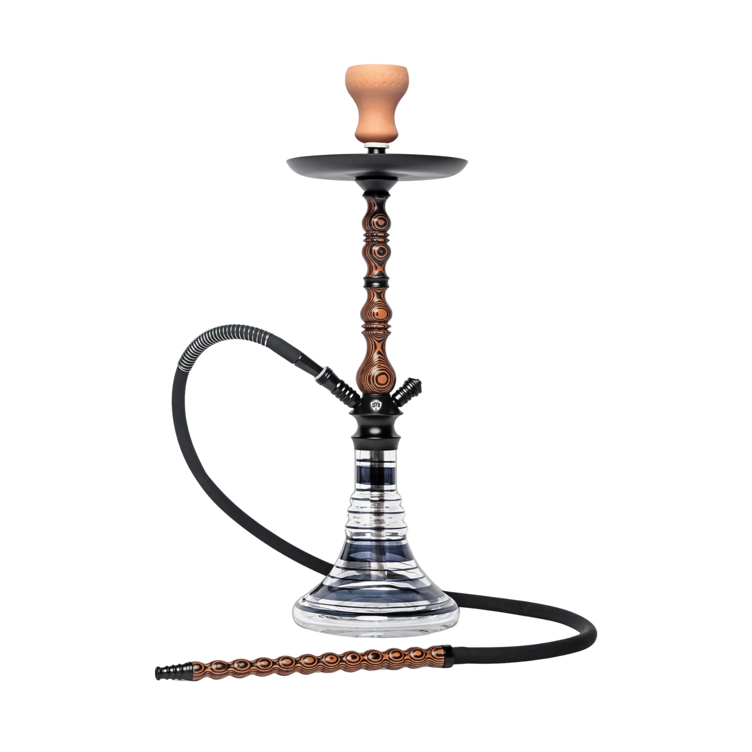 BYO Hookah Midori 5006 modern hookah with sleek black and green design

