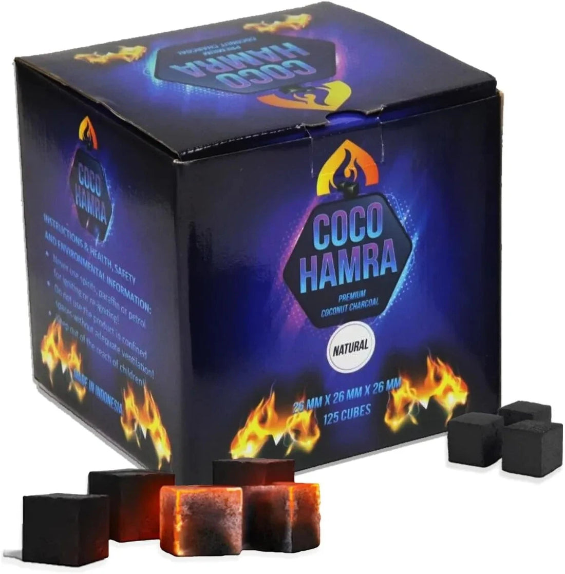 coco hamra hookah charcoal cubes 