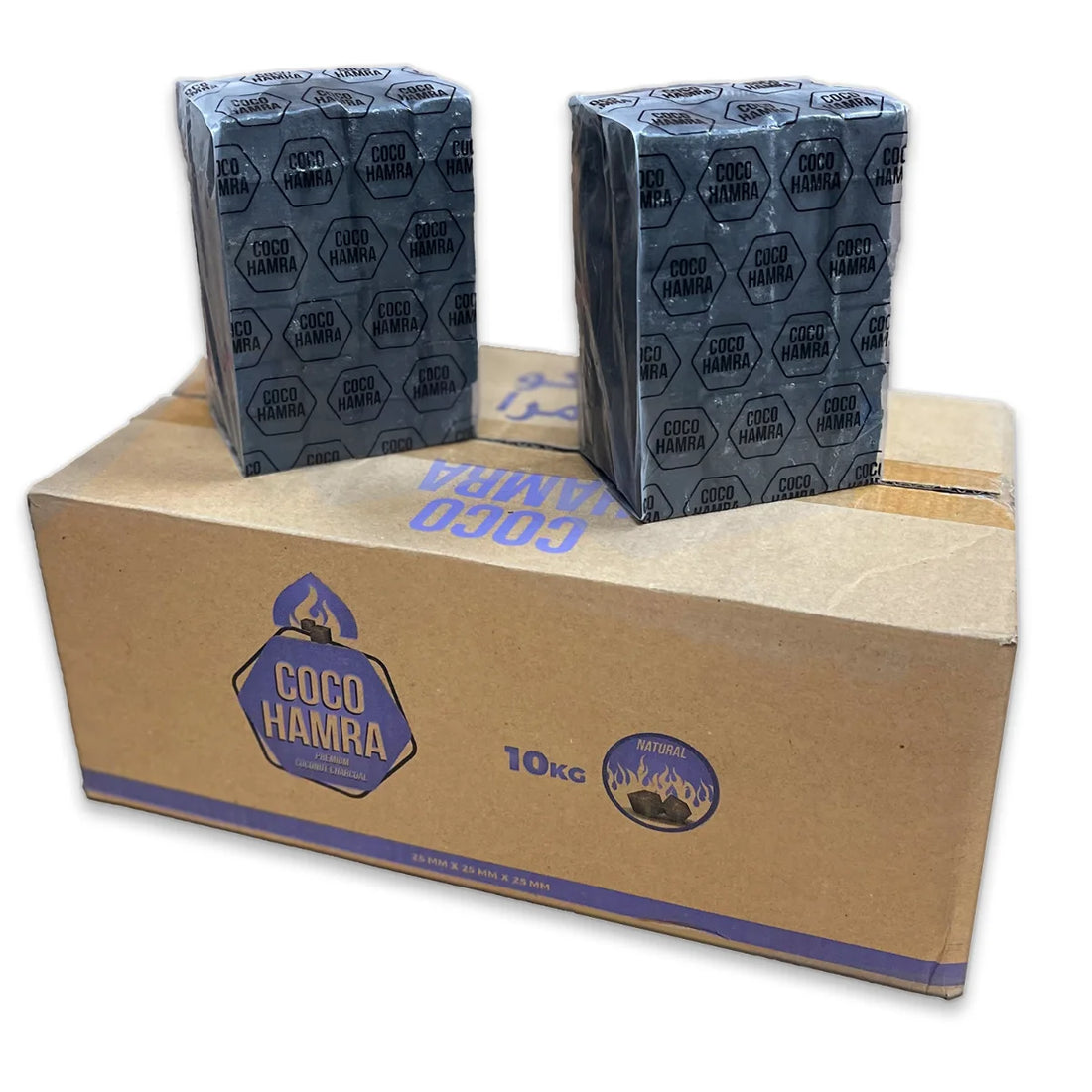 coco hamra hookah charcoal cubes loose lounge package 