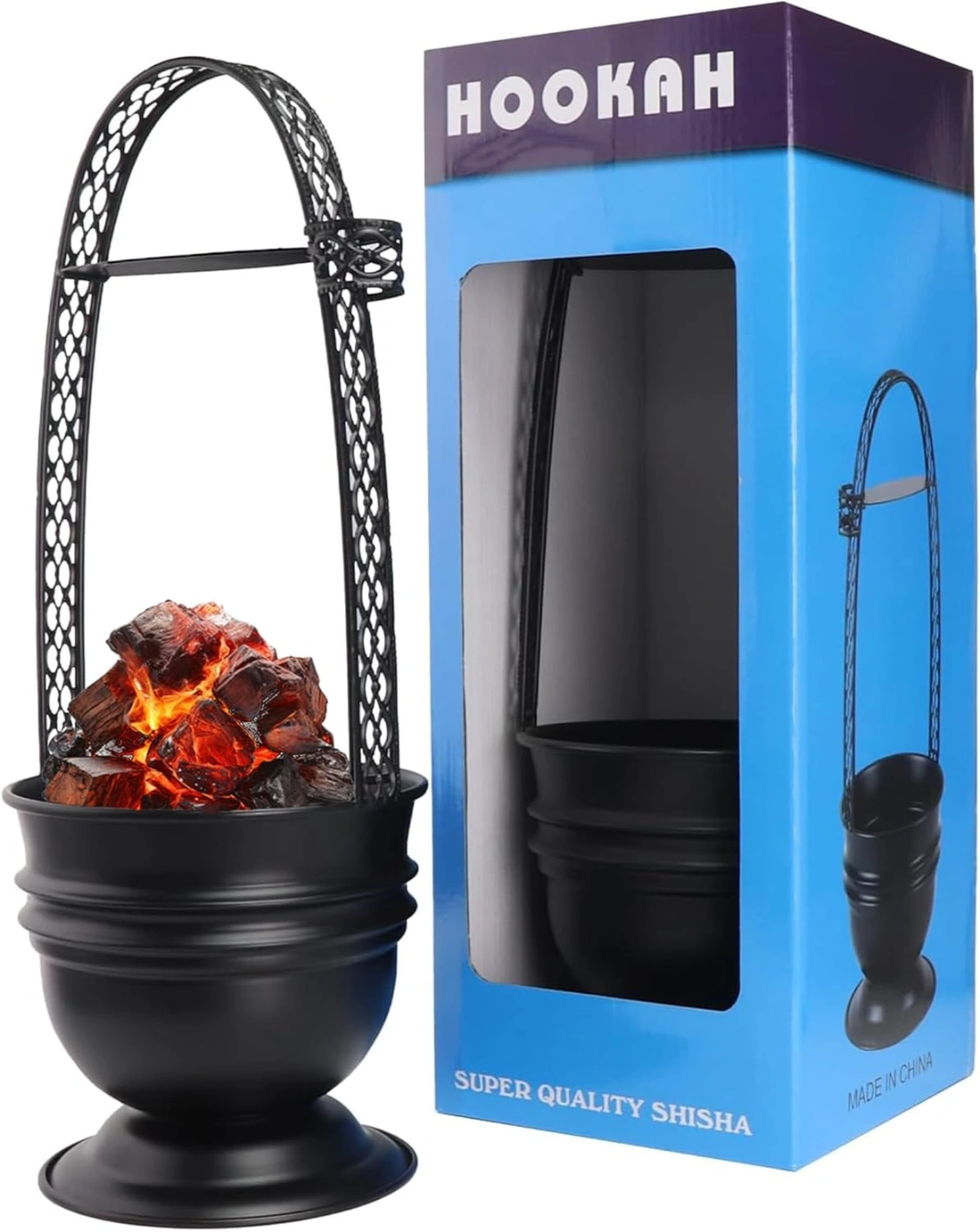 Hookah charcoal Holder Basket Bucket Large Coal holder lounge and home 