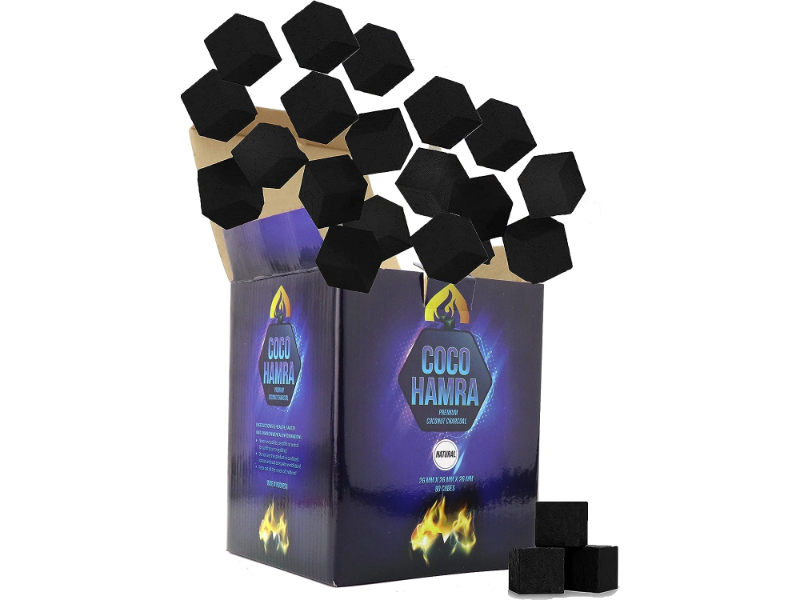 Coco Hamra Coconut Charcoal Cube hookah shisha nargila carbon 