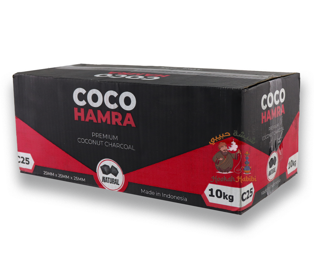 Coco Hamra 10kg Loose Charcoal Master Case – Premium natural coconut hookah charcoal in bulk packaging