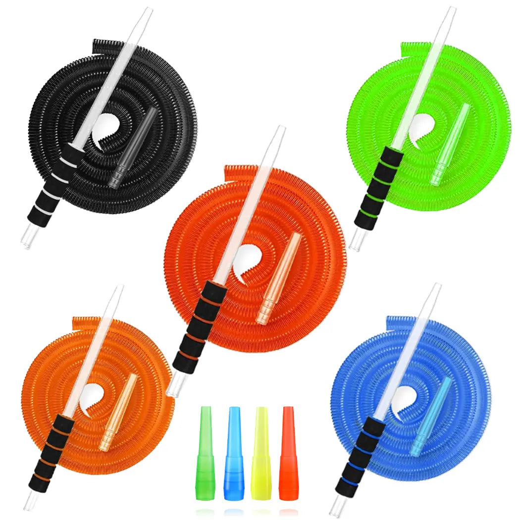 Disposable Hookah Plastic Hose Glass Mouthpiece with mouth tips