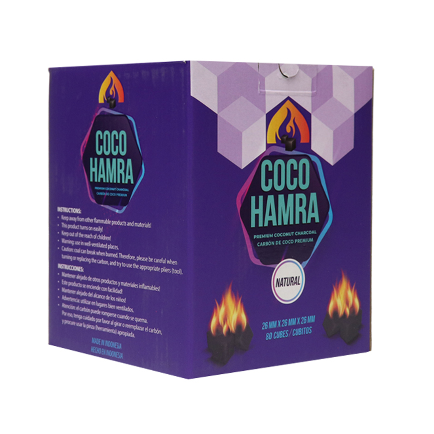 Coco Hamra Coconut Charcoal 26mm 80 Cubes