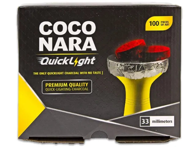 Coco Nara Instant Light Charcoal Tablets 33mm 100 Count
