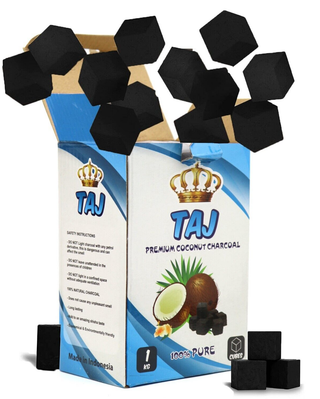 Taj Coconut Charcoal Cubes  25mm