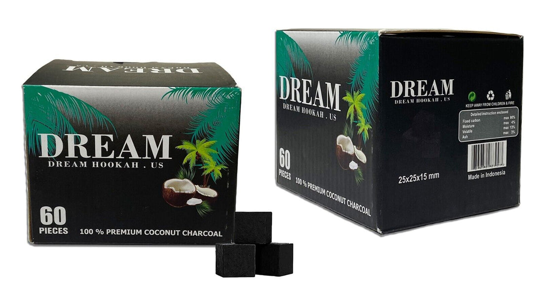 Dream Coconut charcoal Cubes Flat 25mm