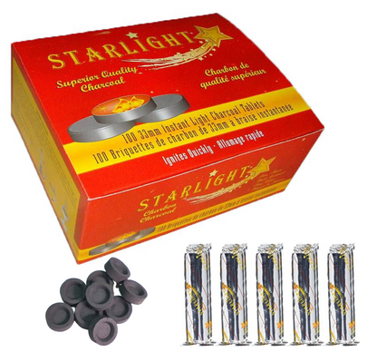 Starlight Instant Light charcoal Tablets 100 Count 33mm